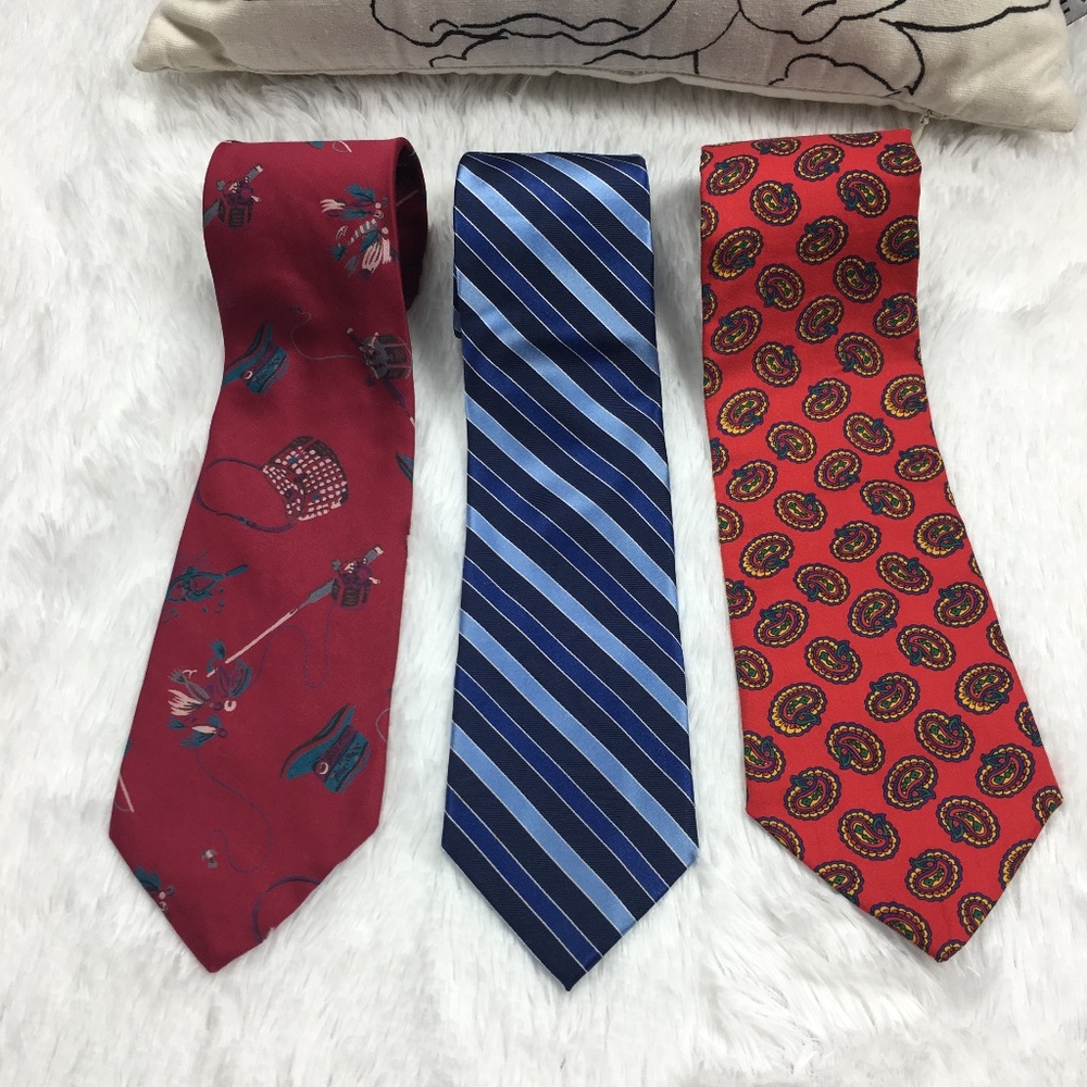 Set of 3 Gap and Tommy Hilfiger Silk & Rayon Ties